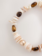 neutre - Bracelet en perles échancrées - Image 2 of 3