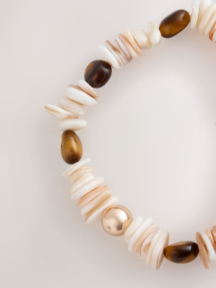 neutre - Bracelet en perles échancrées - Image 2 of 3