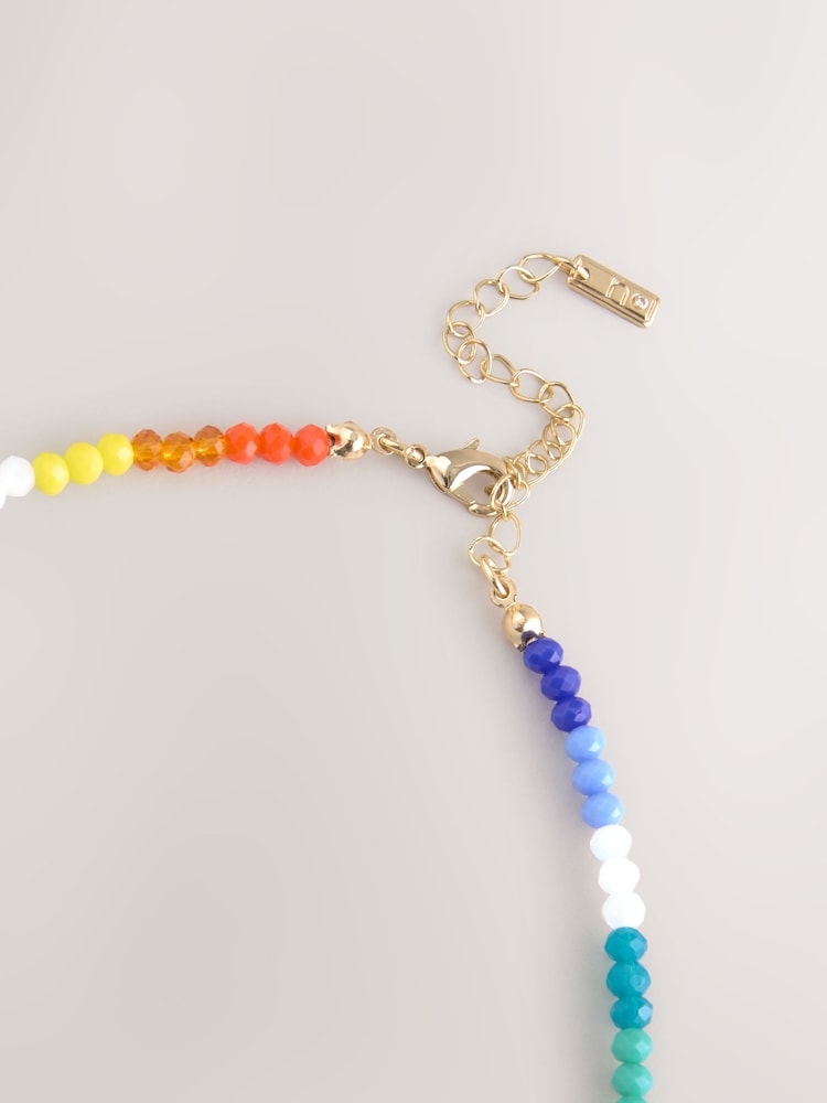 Multicolour Beaded Love Necklace - Image 2 of 3