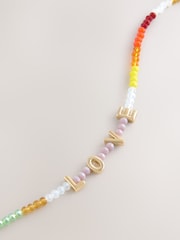 Multicolour Beaded Love Necklace - Image 3 of 3