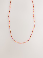 Orange Fine Beaded Necklace - Image 1 of 3
