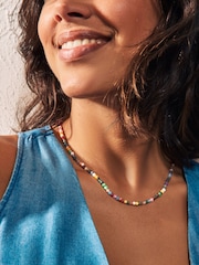 Multi Coloured Beaded Necklace - Image 1 of 6