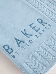 Baker by Ted Baker Baby Boys Blue Cable Knitted Blanket - Image 3 of 6