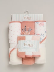 Snuggle Tots Pink Wash Cloths Hooded Towels 3 Pack - Image 1 of 4