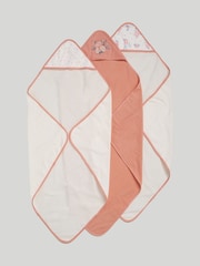 Snuggle Tots Pink Wash Cloths Hooded Towels 3 Pack - Image 3 of 4
