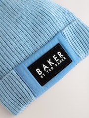 Baker by Ted Baker Boys Pom Beanie and Mittens Set - Image 2 of 4