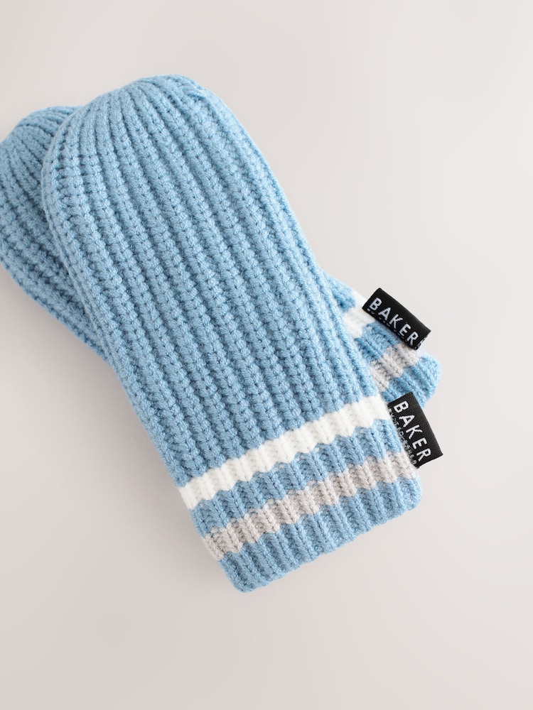 Baker by Ted Baker Boys Pom Beanie and Mittens Set - Image 6 of 6