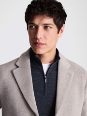 MOSS Natural Oatmeal Wool Cashmere Blend Overcoat - Image 3 of 4