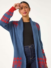 Roman Patterned Knit Cardigan - Image 1 of 5