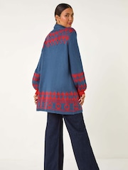 Roman Patterned Knit Cardigan - Image 3 of 5