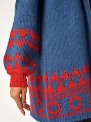 Roman Patterned Knit Cardigan - Image 5 of 5
