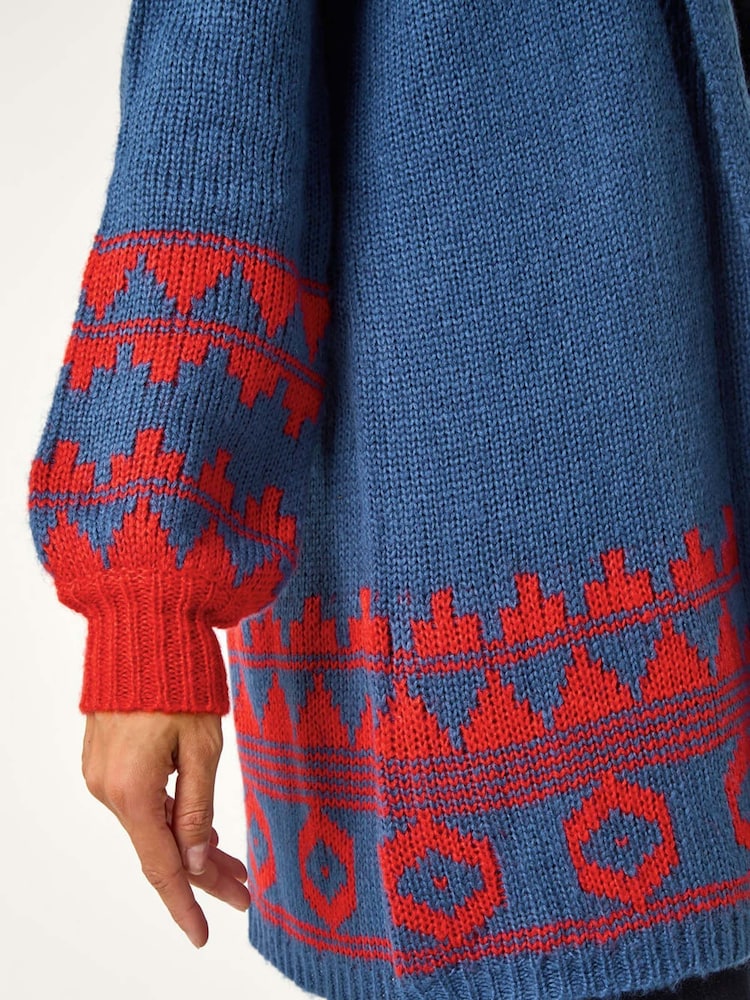 Roman Patterned Knit Cardigan - Image 5 of 5