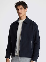 MOSS Blue Moleskin 100% Cotton Jacket - Image 1 of 4