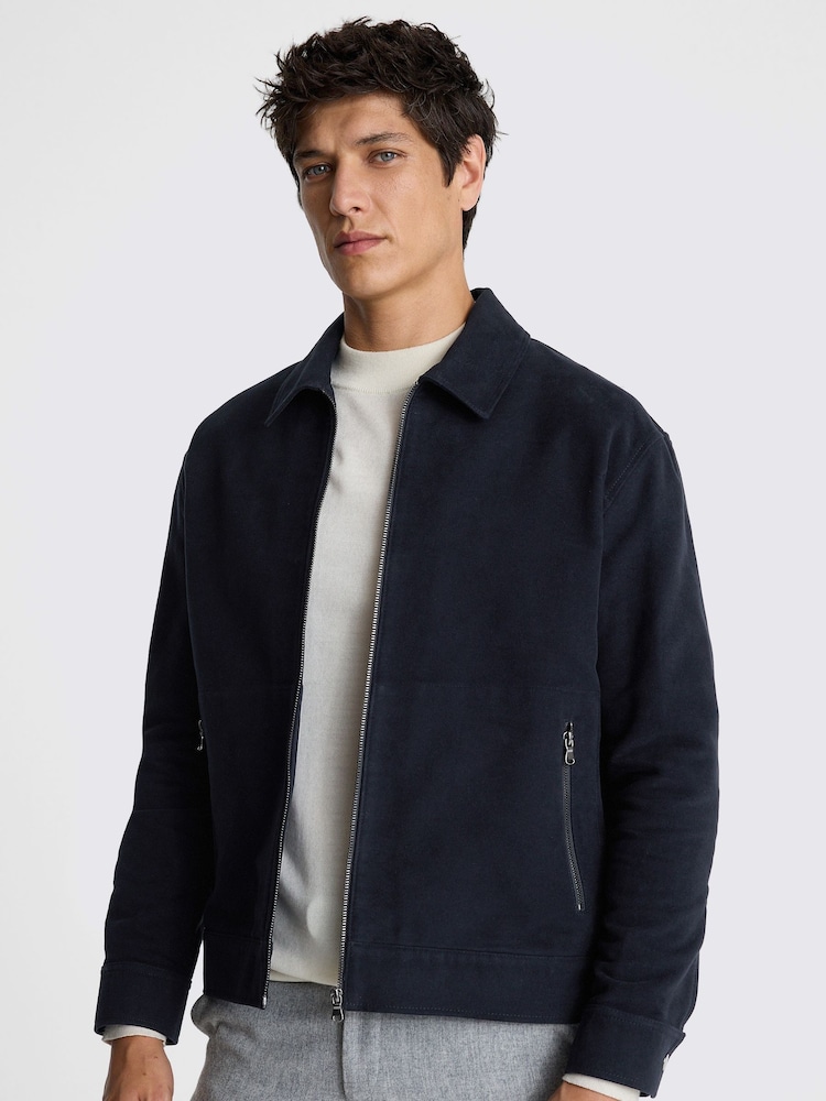MOSS Blue Moleskin 100% Cotton Jacket - Image 1 of 4