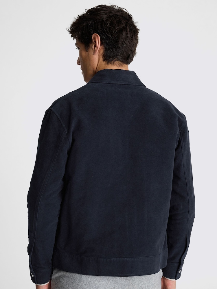 100% Cotton Taupe Moleskin Jacket - Image 2 of 4