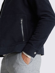 MOSS Blue Moleskin 100% Cotton Jacket - Image 4 of 4