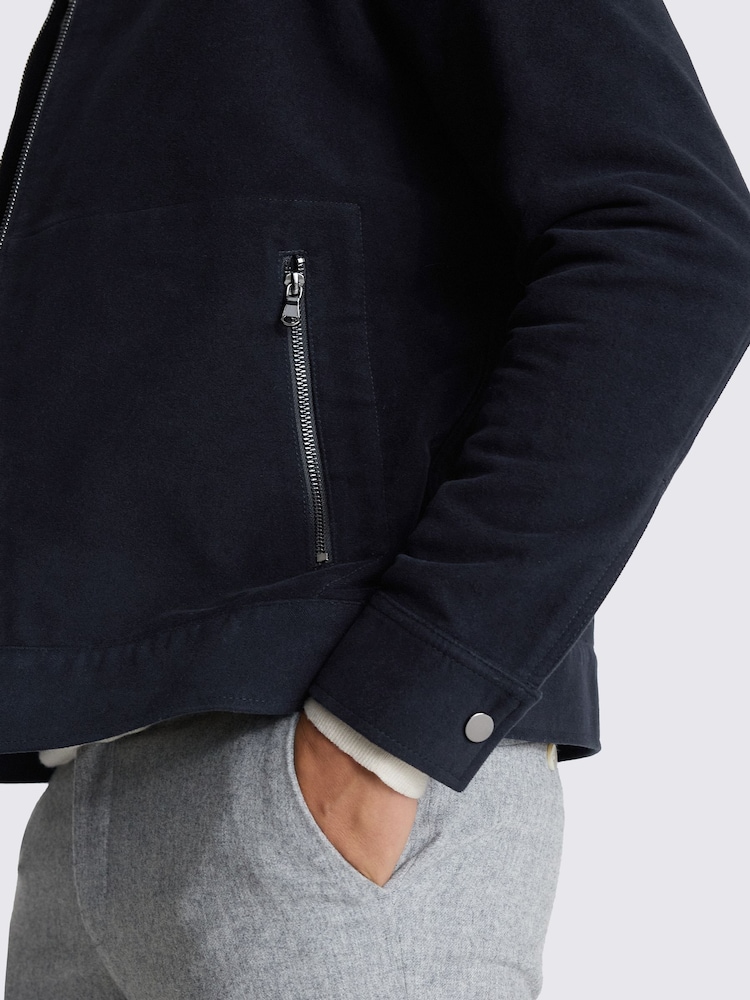 MOSS Blue Moleskin 100% Cotton Jacket - Image 4 of 4