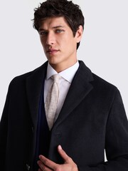 MOSS Blue Double Face Epsom Overcoat - Image 4 of 5