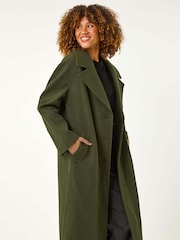 Roman Green Longline Single Breasted Coat - Image 2 of 5