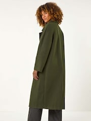 Roman Green Longline Single Breasted Coat - Image 3 of 5