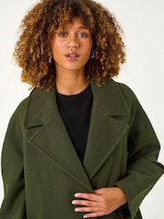 Roman Green Longline Single Breasted Coat - Image 5 of 5