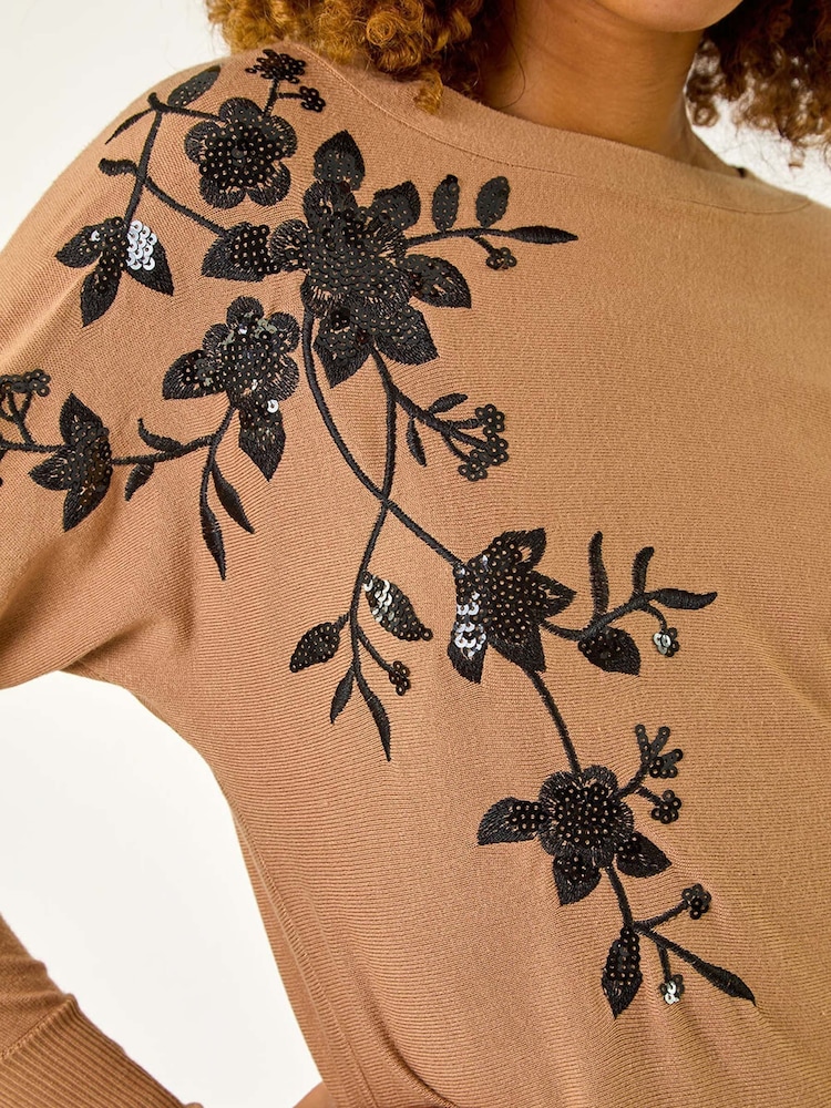 Pulover tricotat Roman Paiete Floral - Image 5 of 5