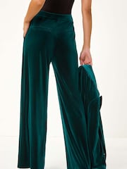 Roman Velvet Wide Leg Pocket Stretch Trousers - Image 3 of 5
