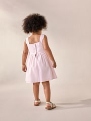Pink/White Stripe Bow Detail Prom Dress (3mths-8yrs) - Image 3 of 8