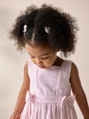 Pink/White Stripe Bow Detail Prom Dress (3mths-8yrs) - Image 4 of 8