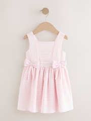 Pink/White Stripe Bow Detail Prom Dress (3mths-8yrs) - Image 5 of 8