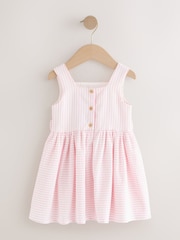 Pink/White Stripe Bow Detail Prom Dress (3mths-8yrs) - Image 6 of 8