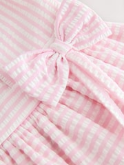 Pink/White Stripe Bow Detail Prom Dress (3mths-8yrs) - Image 8 of 8
