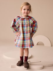 Multi Check Print 100% Cotton Shirt Dress (3mths-8yrs) - Image 4 of 8