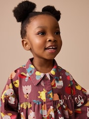 Brown Character Cotton Shirt Dress (3mths-8yrs) - Image 4 of 8