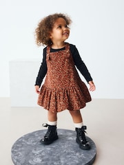 Animal Print Bubble Hem Pinafore Dress (3mths-8yrs) - Image 2 of 8