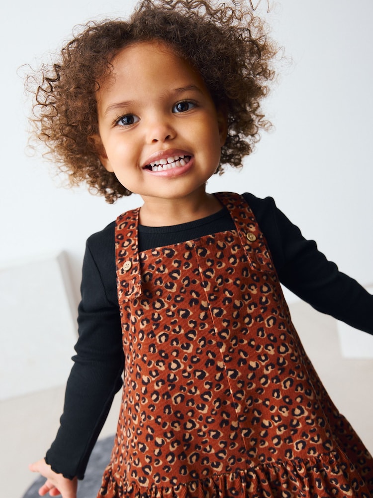 Buy Animal Print Bubble Hem Pinafore Dress (3mths-8yrs) from the
