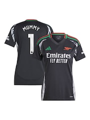 adidas Black Womens Arsenal Away Shirt 2024-25 Mummy 1 - Image 1 of 3