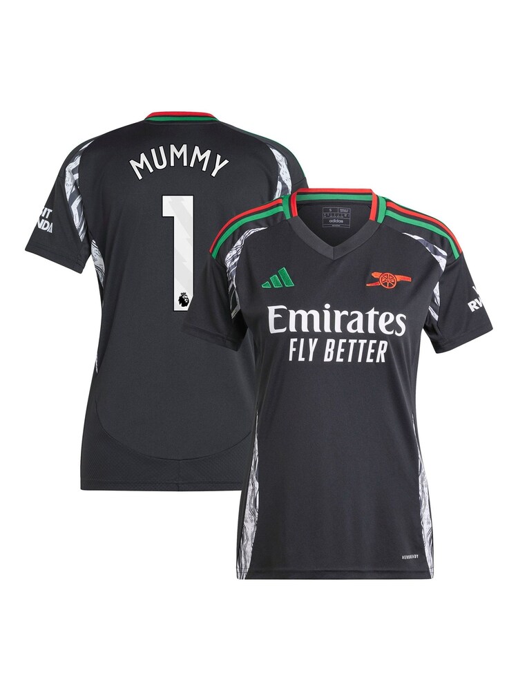 adidas Black Womens Arsenal Away Shirt 2024-25 Mummy 1 - Image 1 of 3