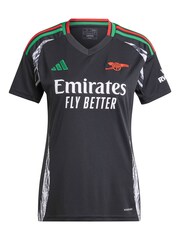 adidas Black Womens Arsenal Away Shirt 2024-25 Mummy 1 - Image 2 of 3