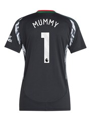 adidas Black Womens Arsenal Away Shirt 2024-25 Mummy 1 - Image 3 of 3