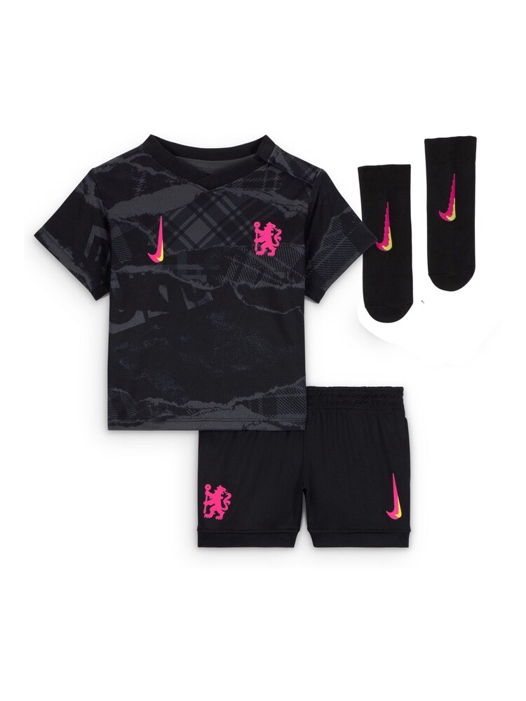 Nike Black Infants Chelsea Third Stadium Kit 2024-25 Sancho 19 - Image 1 of 3