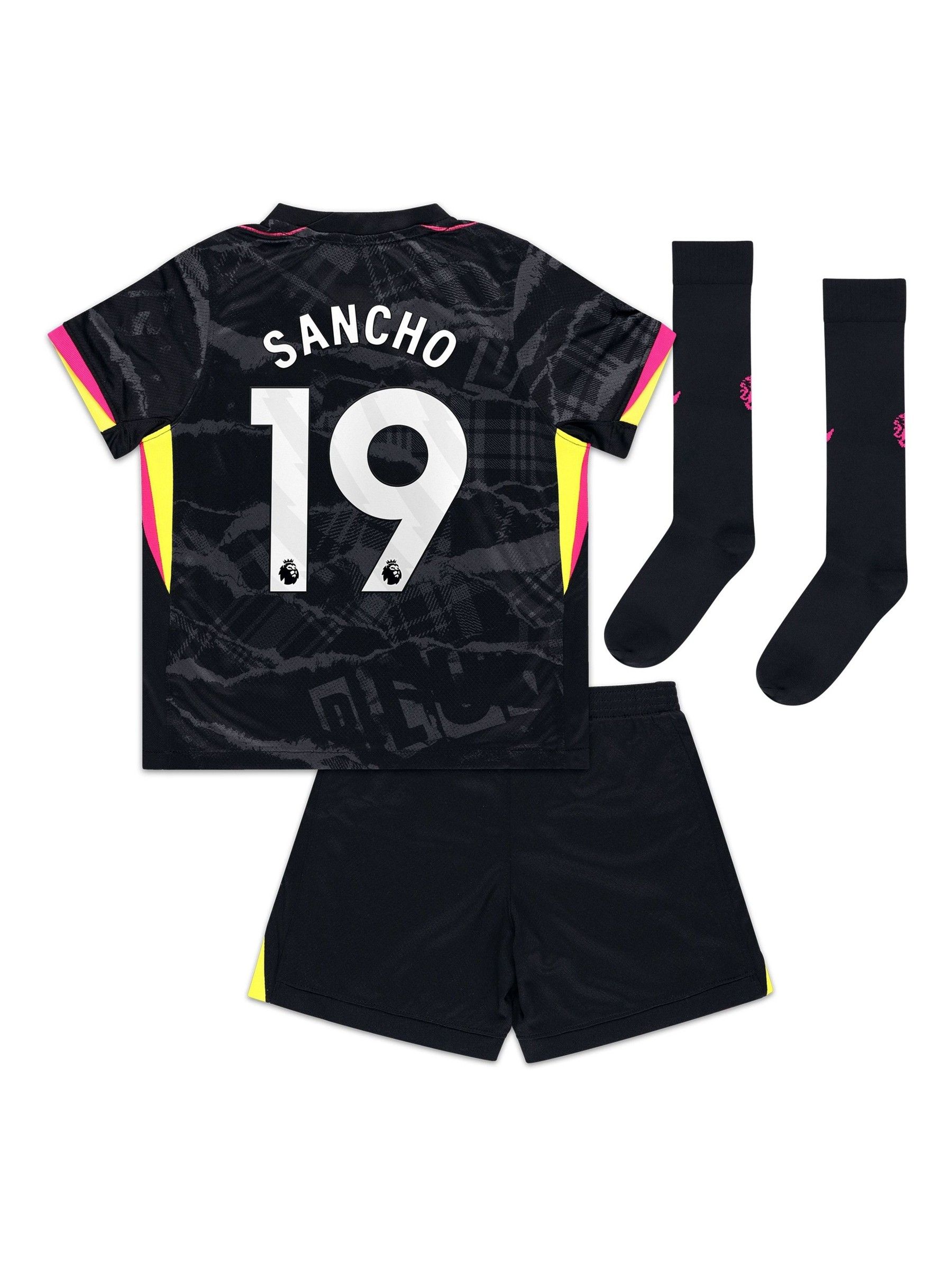 Buy Nike Black Little Kids Sancho Chelsea Third Stadium Kit 2024