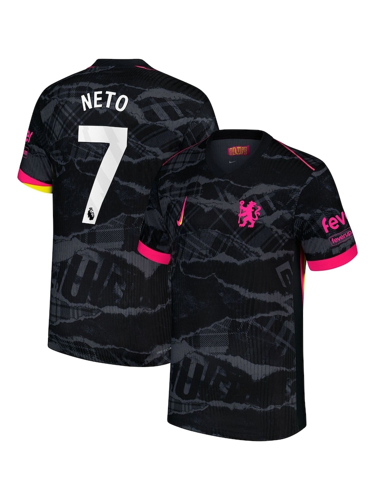 Nike Black Dri Fit Chelsea Adv Third Match Shirt 2024-25 Neto 7 - Image 1 of 3