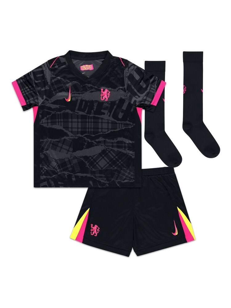 Nike Black Little Kids Enzo Chelsea Third Stadium Kit 2024-25 - Image 1 of 3