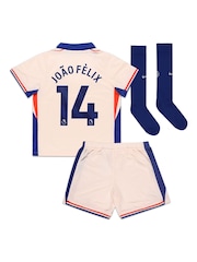 Nike Cream Little Kids Joao Felix 14 Chelsea Away Stadium Kit 2024-25 - Image 3 of 3