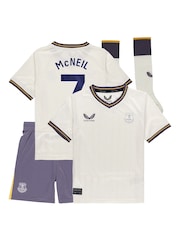 Castore White Everton Third Infant Kit Shirt 2024-25 McNeil 7 - Image 3 of 3