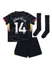 Nike Black Little Kids Joao Felix 14 Chelsea Third Stadium Kit 2024-25 - Image 2 of 3