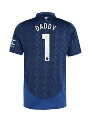 adidas Blue Manchester United Away Shirt 2024-25 Daddy 1 - Image 3 of 3