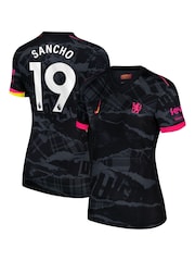 Nike Black Womens Sancho 19 Chelsea Third Stadium Shirt 2024-25 - Image 1 of 3