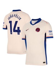 Nike Cream Dri-Fit Chelsea Adv Away Match Shirt 2024-25 Joao Felix 14 - Image 1 of 3